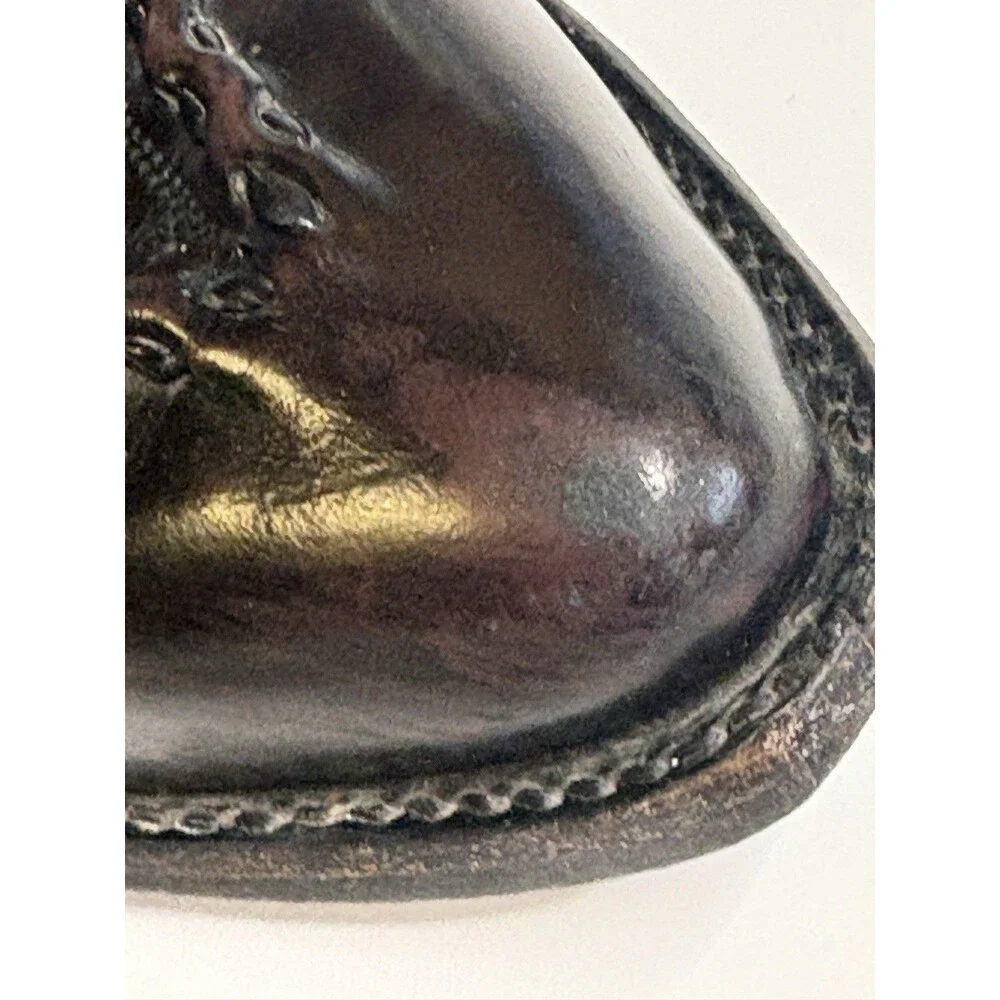 Vtg Dan Post Western Boots Mens 10D Mignon Black Cherry Bucklace Cowboy DP26679